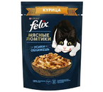 Корм влажный Purina Felix «Мясные ломтики», 75 г, курица