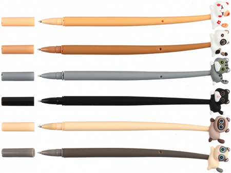 Ручка шариковая с топпером, «Милыя котята», корпус ассорти, стержень синий