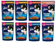 Корм влажный Purina Felix «Аппетитные кусочки» (для взрослых кошек)