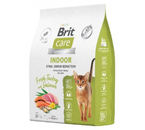 Корм сухой Brit Care Cat Indoor Stool Odour Reduction (для взрослых кошек для уменьшения запаха стула), 1,5 кг, индейка с лососем