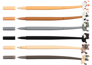 Ручка шариковая с топпером, «Милыя котята», корпус ассорти, стержень синий Ручка шариковая с топпером, «Милыя котята», корпус ассорти, стержень синий