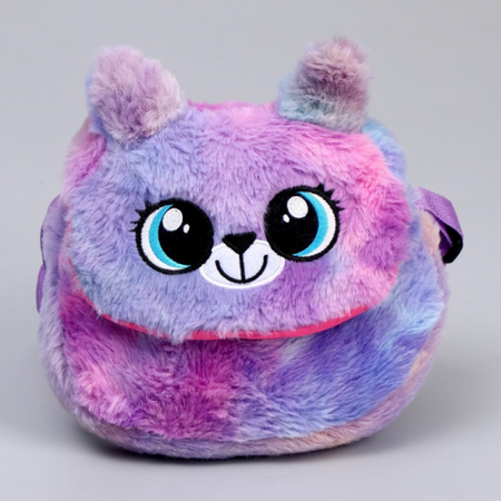 Сумочка меховая детская Sima-Land, 15*13*3 см, «Радужный котик»