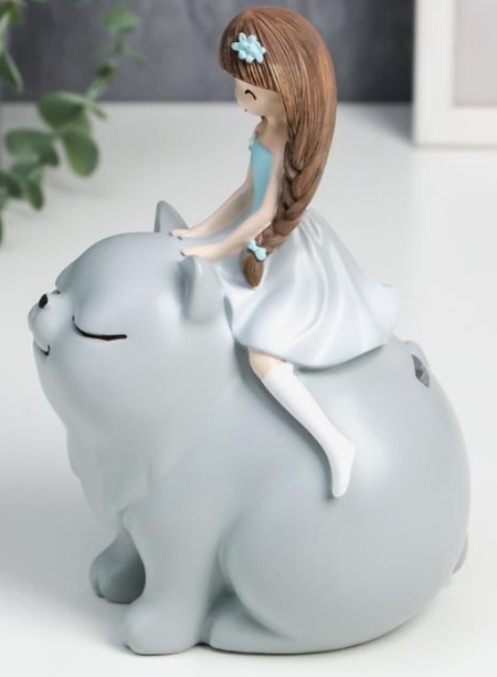 Копилка полистоун Sima-Land, 19*14*10 см, «Девочка верхом на котике», ассорти Копилка полистоун Sima-Land, 19*14*10 см, «Девочка верхом на котике», ассорти