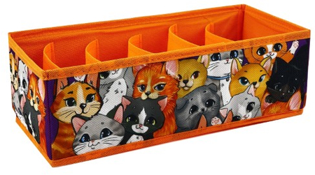 Органайзер (кофр) для хранения белья «Котята», 6 ячеек, 32*15*10 см