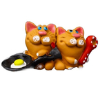 Сувенир полистоун Sima-Land, 3,2×7×2,6 см, «Два кота с яичницей» Сувенир полистоун Sima-Land, 3,2×7×2,6 см, «Два кота с яичницей»