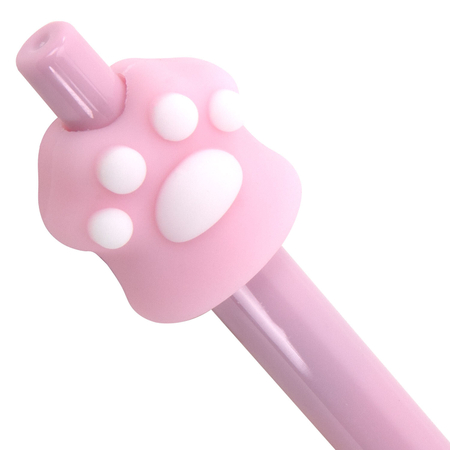 Ручка шариковая автоматическая с топпером Funster, Cat Paw, корпус ассорти, стержень синий