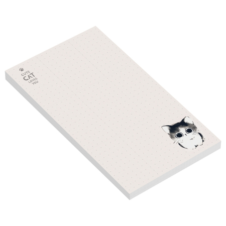 Блок бумаги для заметок Meshu, 100*170 мм, 1 блок*50 л., проклеенный, Cute Cats