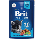 Корм влажный Brit Premium Kitten (для котят), 85 г, «Цыпленок в соусе»