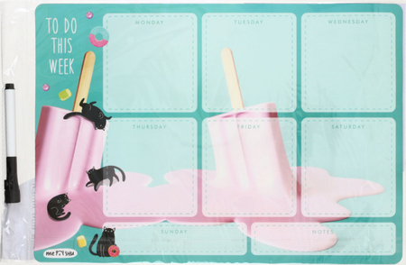 Планер магнитный на неделю Meshu, А3 (420*297 мм), Ice Cream Планер магнитный на неделю Meshu, А3 (420*297 мм), Ice Cream