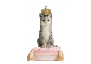 Сувенир полистоун «Кот-император на подушке», 10×6,5×7 см