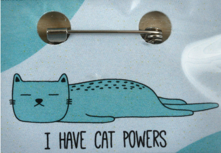 Значок деревянный Meshu, 2,9*3,4 см, Meow