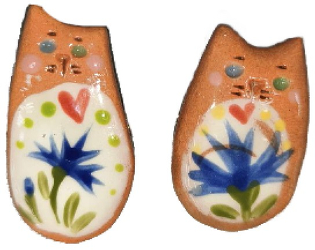 Брошь «Котик» (Ярохнович Ю.С.), 3,5*2 см, керамика, глазурь, ассорти Брошь «Котик» (Ярохнович Ю.С.), 3,5*2 см, керамика, глазурь, ассорти