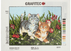 Набор для вышивания «Основа с рисунком» Grafitec, 40×30 см, «Веселые котята» Набор для вышивания «Основа с рисунком» Grafitec, 40×30 см, «Веселые котята»