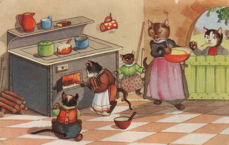 , «Котики топят печь»