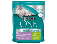 Корм сухой Purina One (для взрослых кошек с чувствительным пищеварением)