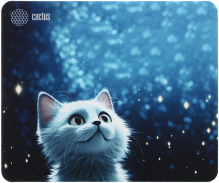 Коврик для мыши Cactus, 300*250*3 мм, Cactus White Cat Коврик для мыши Cactus, 300*250*3 мм, Cactus White Cat