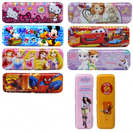 Пенал школьный однокамерный металлический, 205*70 мм, ассорти Пенал школьный однокамерный металлический, 205*70 мм, ассорти