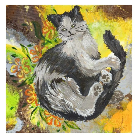 Картина «Котик» (Сильченко А.С.), 40*40 см Картина «Котик» (Сильченко А.С.), 40*40 см