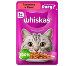 Корм влажный Whiskas (для взрослых кошек), 75 г, рагу с телятиной и языком Корм влажный Whiskas (для взрослых кошек), 75 г, рагу с телятиной и языком