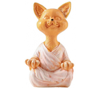 Фигурка гипсовая «Кот рыжий в позе лотоса», 12×7×5 см