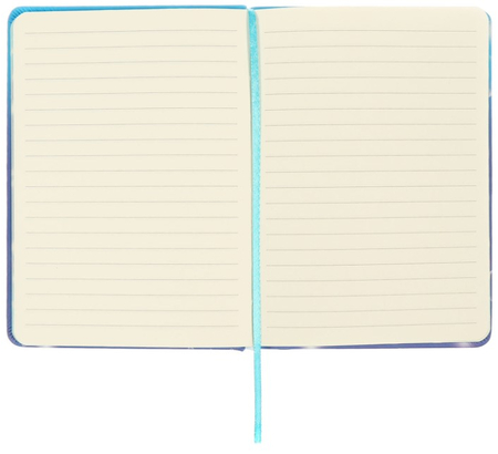 Книжка записная детская 3D «Кошка» (ПВХ-обложка), 124*177 мм, 96 л., линия, с закладкой-ляссе (голубой фон)