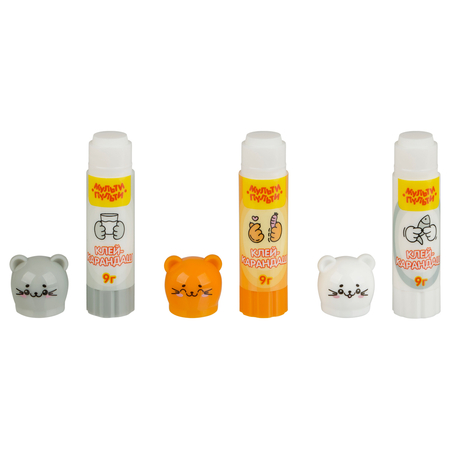 Клей-карандаш «Мульти-Пульти», 9 г, «Котики», ассорти Клей-карандаш «Мульти-Пульти», 9 г, «Котики», ассорти