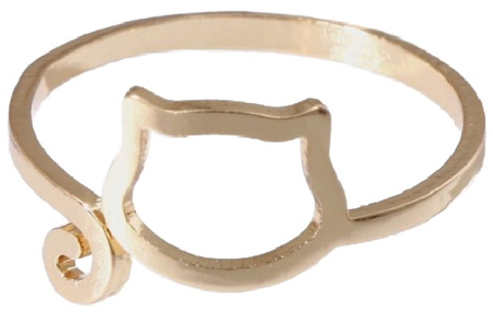 Кольцо «Кошечка», цвет золотистый, безразмерное Кольцо «Кошечка», цвет золотистый, безразмерное