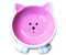 Миска керамическая для кошек Mr.Kranch «Мордочка кошки», 100 мл, розовая (на ножках)