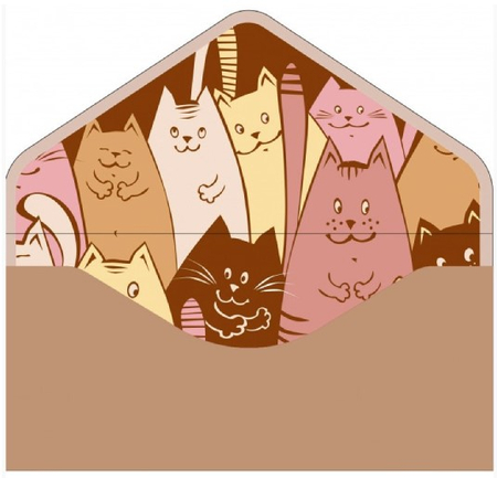 Открытка-конверт для денег «Мир открыток», 90*190 мм, «Бархатный. От всех нас, бежевый»