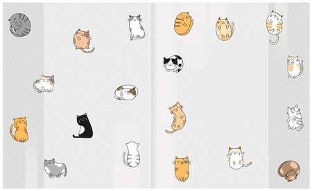 Обложка для тетрадей и дневников Funster, 210*350 мм, 110 мкм, Cats Обложка для тетрадей и дневников Funster, 210*350 мм, 110 мкм, Cats