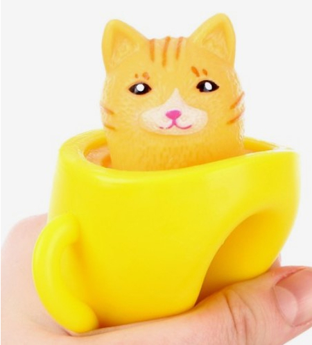 Игрушка-антистресс «Мялка», 6*7 см, «Котик в кружке», ассорти Игрушка-антистресс «Мялка», 6*7 см, «Котик в кружке», ассорти