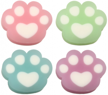Ластик Meshu Cute Paw, 38*33*10 мм, ассорти