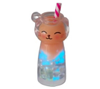 Подвеска для творчества акриловая Art-Uzor, 3,4×1,8×1,8 см, «Коктейль. Персик-кошка» (светится в темноте)