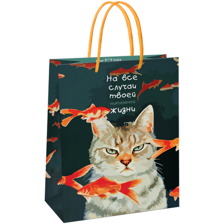 Пакет подарочный Meshu, 11*14*6,5 см, Moody Cat