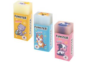 Ластик Funster Pets, 50×21×16 мм, ассорти