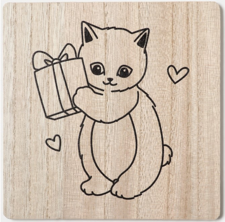 Набор кухонный Sima-Land, «Котик» (подставка 15*15 см, прихватка 17*17 см)