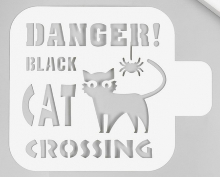 Трафарет пластиковый Sima-Land, 9*9 см, «Черный кот»