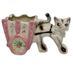 Фигурка «Котик с тележкой для цветов» (Япония), 7×14 см