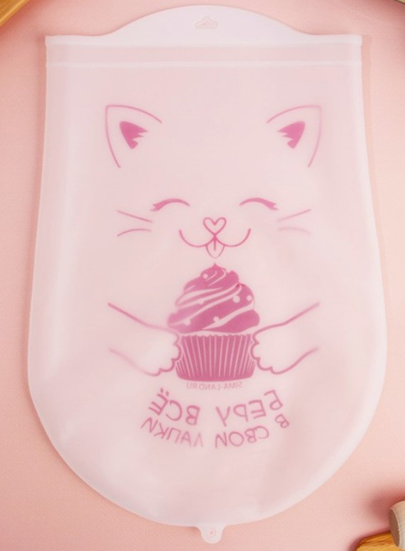 Мешок для замешивания теста силиконовый Sima-Land, 31*21 см, «Котик»