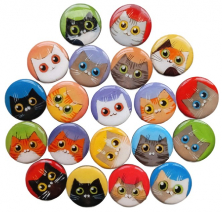 Магнит деревянный «Котик» (Круглякова М.В.), ассорти Магнит деревянный «Котик» (Круглякова М.В.), ассорти