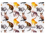 Скетчбук-альбом «Орнамент с котиками»