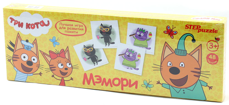 Игра настольная Steppuzzle «Три кота», «Мэмори», 3+