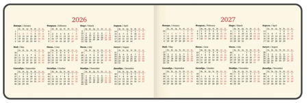 Еженедельник датированный на 2026 год Brauberg Imprint, 105*160 мм, 64 л., розовый Еженедельник датированный на 2026 год Brauberg Imprint, 105*160 мм, 64 л., розовый