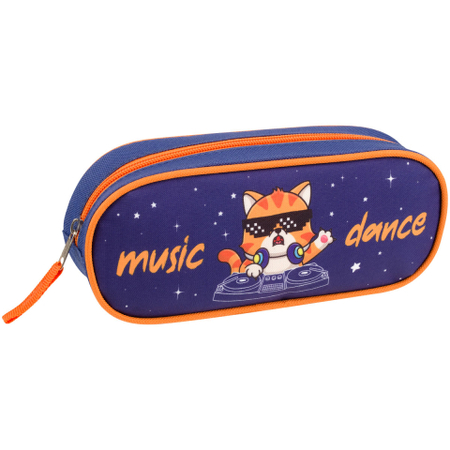 Пенал однокамерный ArtSpace корпусный, 210*80*45 мм, Music Cat