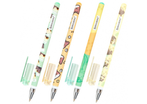 Ручка шариковая Brauberg Cute, «Милые коты», корпус ассорти, стержень синий