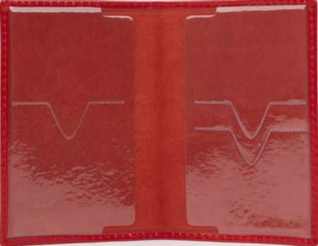 Обложка для паспорта из натуральной кожи «Кошка», 13,8*9,5 см, алая