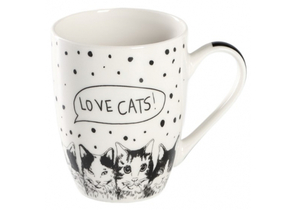 Кружка фарфоровая Sima-Land, 350 мл, «Коты это любовь» Кружка фарфоровая Sima-Land, 350 мл, «Коты это любовь»