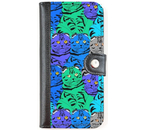 Кошелек на кнопке из натуральной кожи, 18×9,5×2,5 см, «Коты», черный