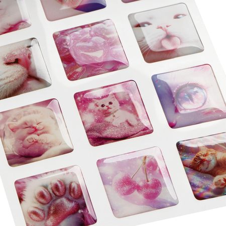 Наклейки гелевые на телефон Meshu, 12 шт., 10,5*14 см, Sweet Sugar