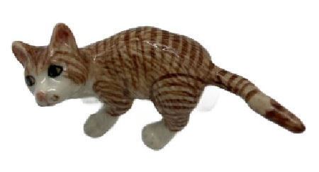 Фигурка фарфоровая №02, «Кот рыжий полосатый»